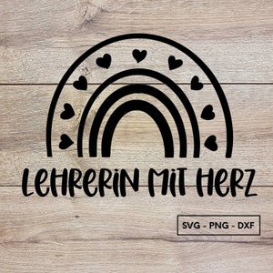 Lehrerin mit Herz, Schulkind , Plotterdatei, svg, png dxf, Sofort Download