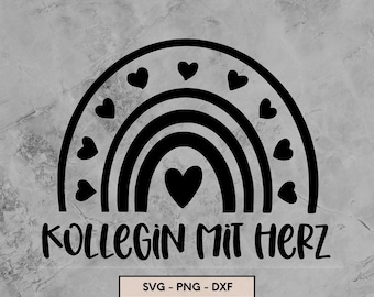 Plotterdatei, Kollegin mit Herz, png, svg, dxf, Sofort Download