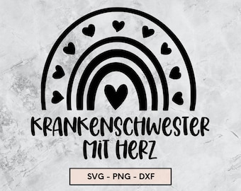 Krankenschwester mit Herz, Plotterdatei, svg, png, Sofort Download