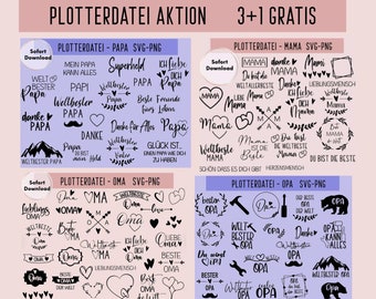 Plotterdatei Papa, Plotterdatei Mama, Plotterdatei Opa, Plotterdatei Oma, Muttertag, Vatertag, Valentinstag