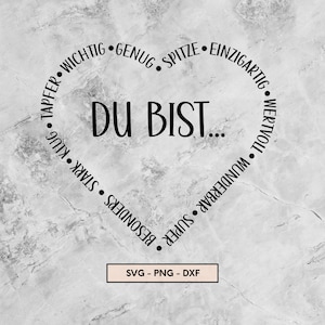 Du bist Plotterdatei, SVG, PNG, DXF, Familie, Plotter File