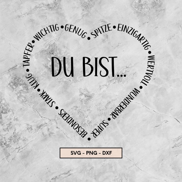 Du bist Plotterdatei, SVG, PNG, DXF, Familie, Plotter File