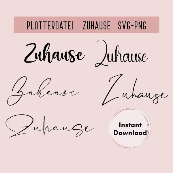 Plotterdatei Zuhause, svg, png, Sofort Download