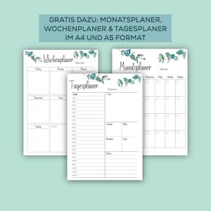 Jahreskalender 2026 PDF, Kalender mit Feiertagen, Kalender zum Ausdrucken, A4, PDF, Jahresplaner 2026, mit Jahresübersicht image 2