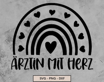 Plotterdatei,Ärztin mit Herz, png, svg, dxf, Sofort Download