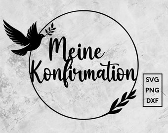 Plotterdatei Konfirmation, svg, png dxf, Sofort Download