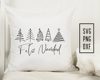 Feliz Navidad, Merry Christmas, SVG, PNG, DXF, Spanish