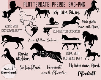 Pferde svg, Pferde png, Plotterdatei, Plotterdatei, Sofort Download, Reiten, Pferde Mädchen, Pferdeliebe