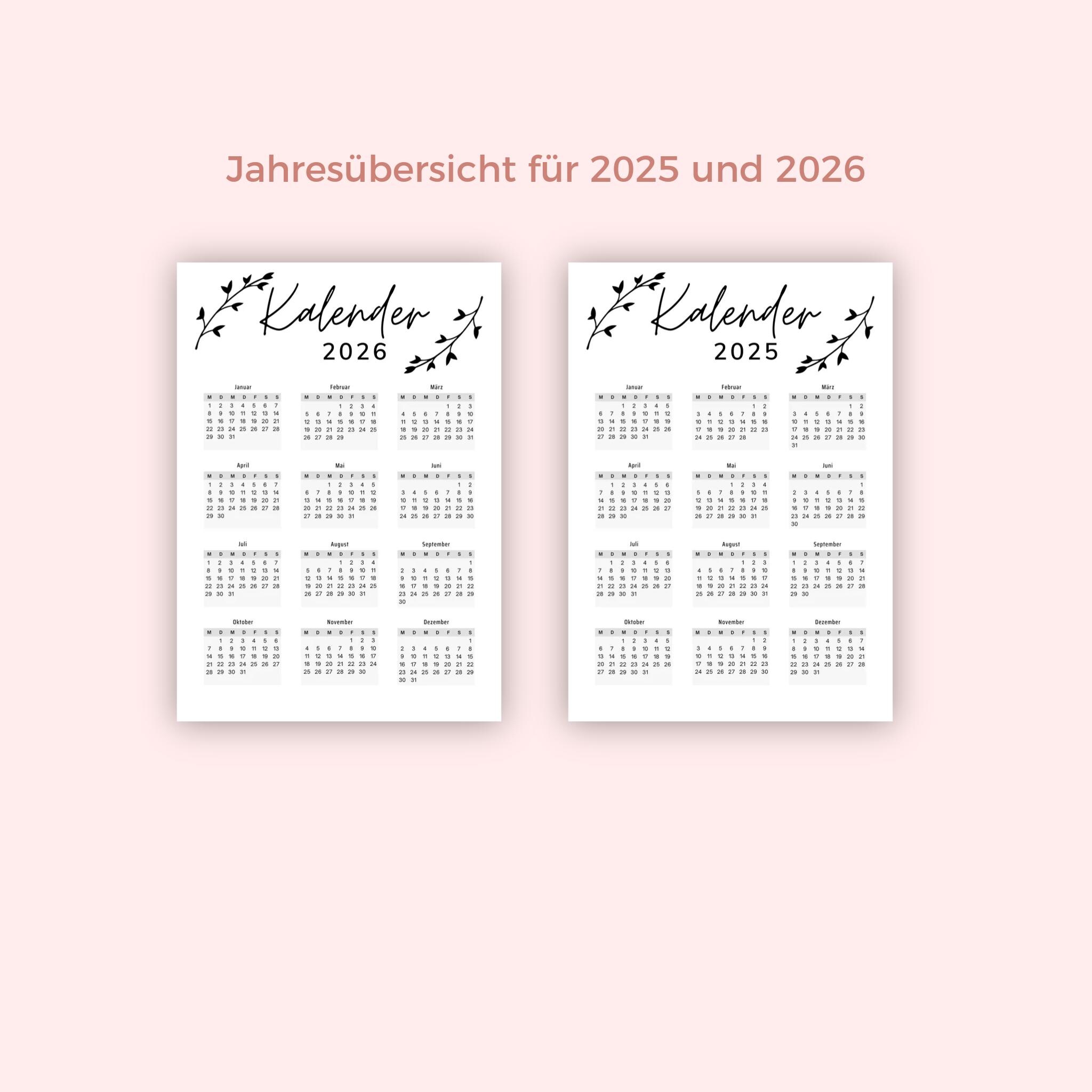 Jahreskalender 2025 PDF, Kalender Mit Feiertagen, Kalender Zum