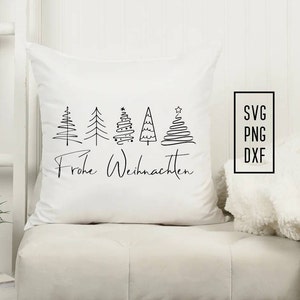 Arquivo de plotter Frohe Weihnachten, Plotterdatei Weihnachten, SVG, PNG, DXF, Natal
