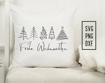 Fichier traceur Frohe Weihnachten, Plotterdatei Weihnachten, SVG, PNG, DXF, Noël