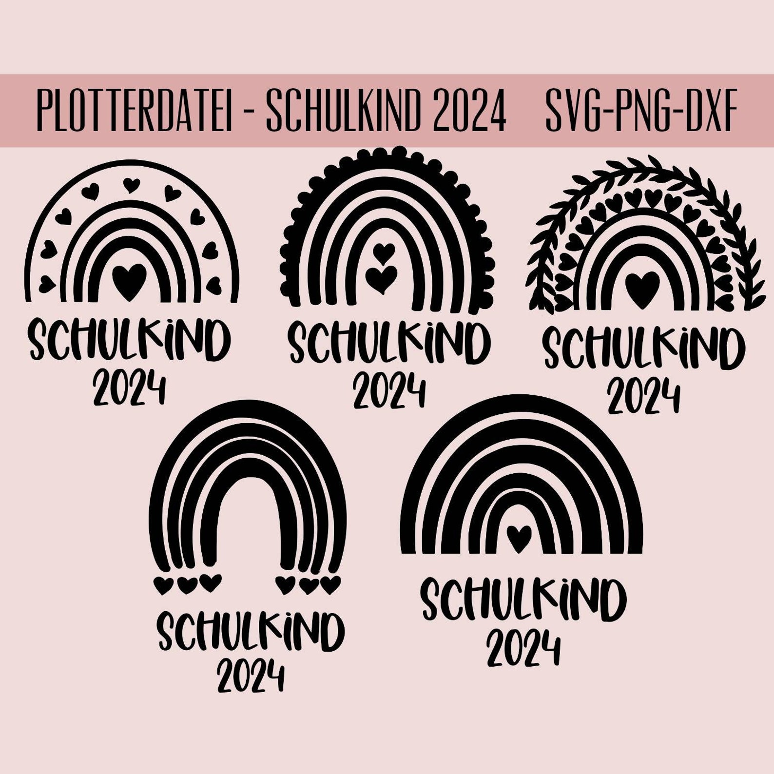 Schulkind 2024 Plotterdatei Svg Png Dxf Sofort Download Etsy Canada