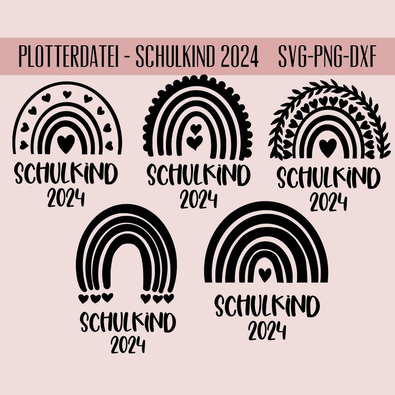 Schulkind 2024 Plotterdatei Svg Png Dxf Sofort Download Etsy Australia