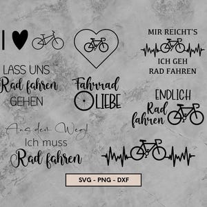 Rad fahren Plotterdatei, Fahrrad, SVG, PNG,DXF Sofort Descargar