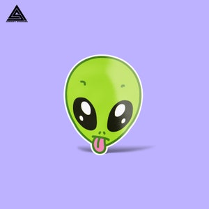 Alien Doddle Sticker || vinyl sticker, water bottle sticker, tumbler stickers, laptop decals, waterproof sticker, alien stickers