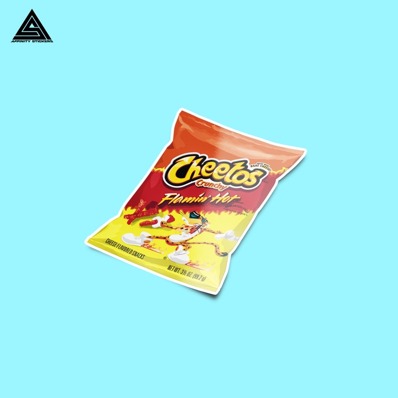 Hot Cheetos Sticker || Vinyl Sticker, Water Bottle Sticker, Tumbler ...