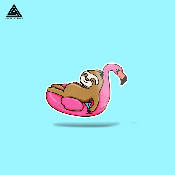 Chillen Sloth Sticker || vinyl sticker, water bottle sticker, tumbler stickers, laptop decals, waterproof sticker, sloth sticker