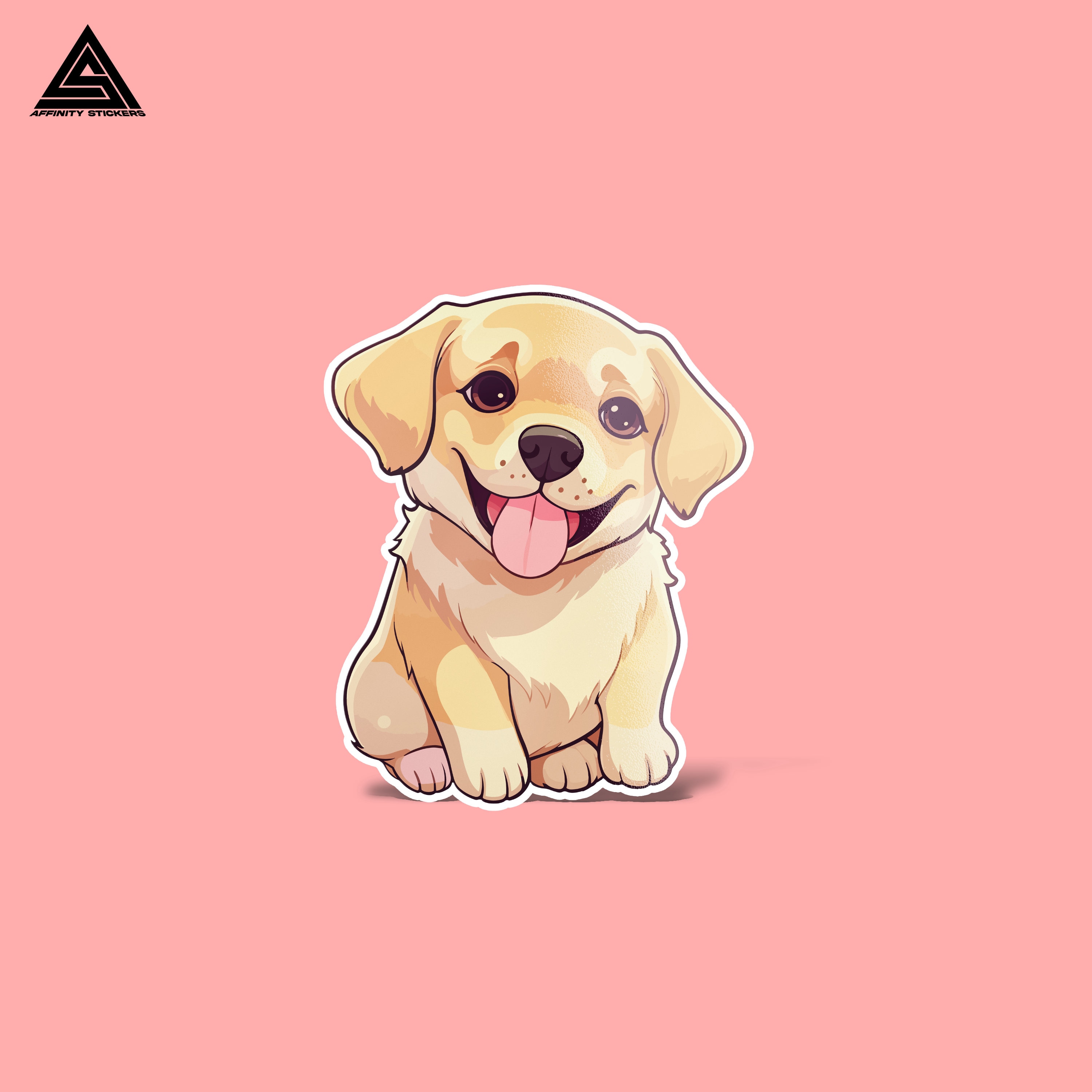 Kawaii Labrador Dog Sticker Vinyl Sticker Water Bottle - Etsy