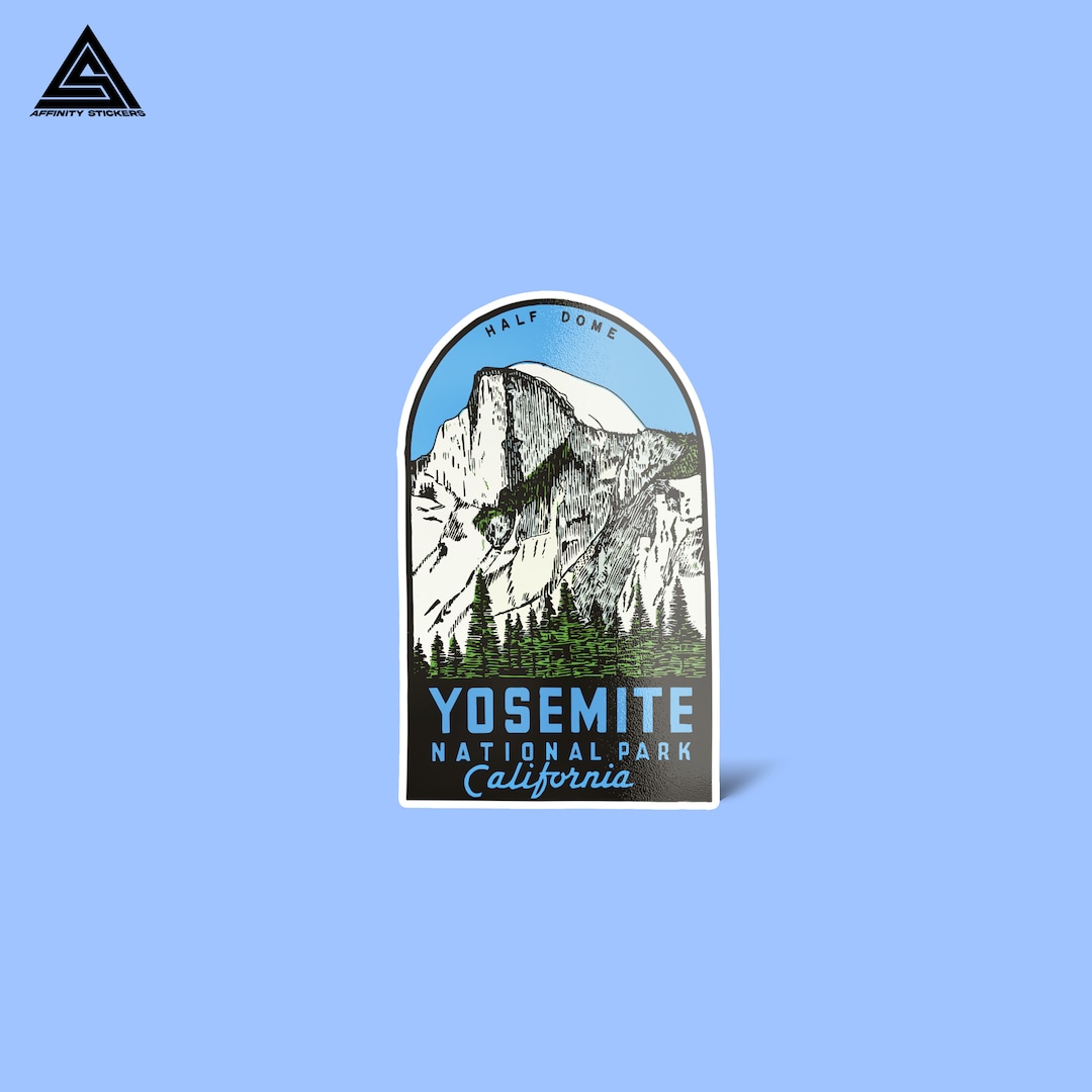 Yosemite Half Dome Sticker Vinyl Sticker, Water Bottle Sticker, Tumbler