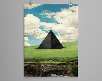 Impresión de collage: «Este es el próximo siglo»: arte retro, arte vintage, impresión, arte mural, idea de regalo, arte psicodélico, arte surrealista, póster