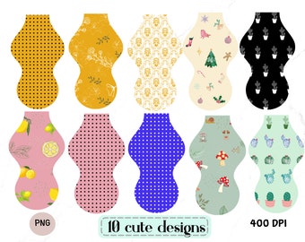 Chapstick Holder design Sublimation download, Lip balm holder keychain Bundle PNG, Commercial use, Ver. 4, polka dot, Christmas design