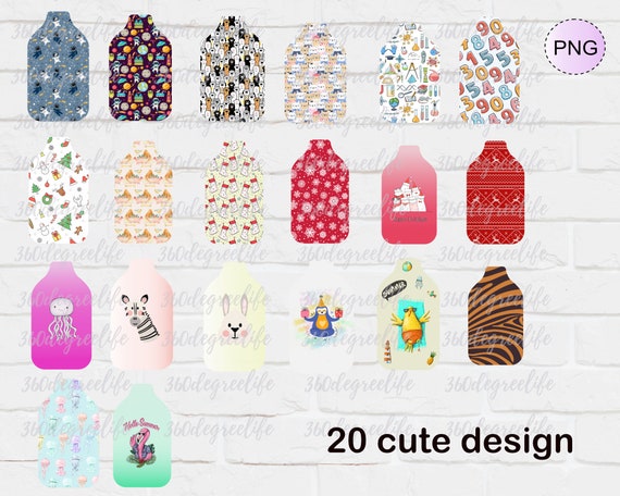 Hand Sanitizer Holder Sublimation download Version 2, 20 Different Designs Hand sanitizer Bundle, PNG digital Instant Download