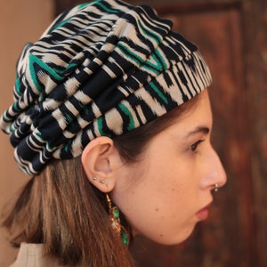 Turban head wraps unisex handmade beanie headdress summer hat unusual souvenir for a gift head decoration stylish bright accessory image 2