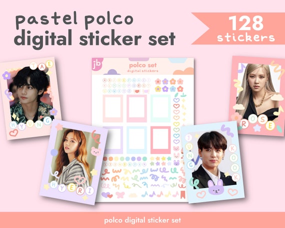 polco digital sticker set toploader decoration 128 digital etsy