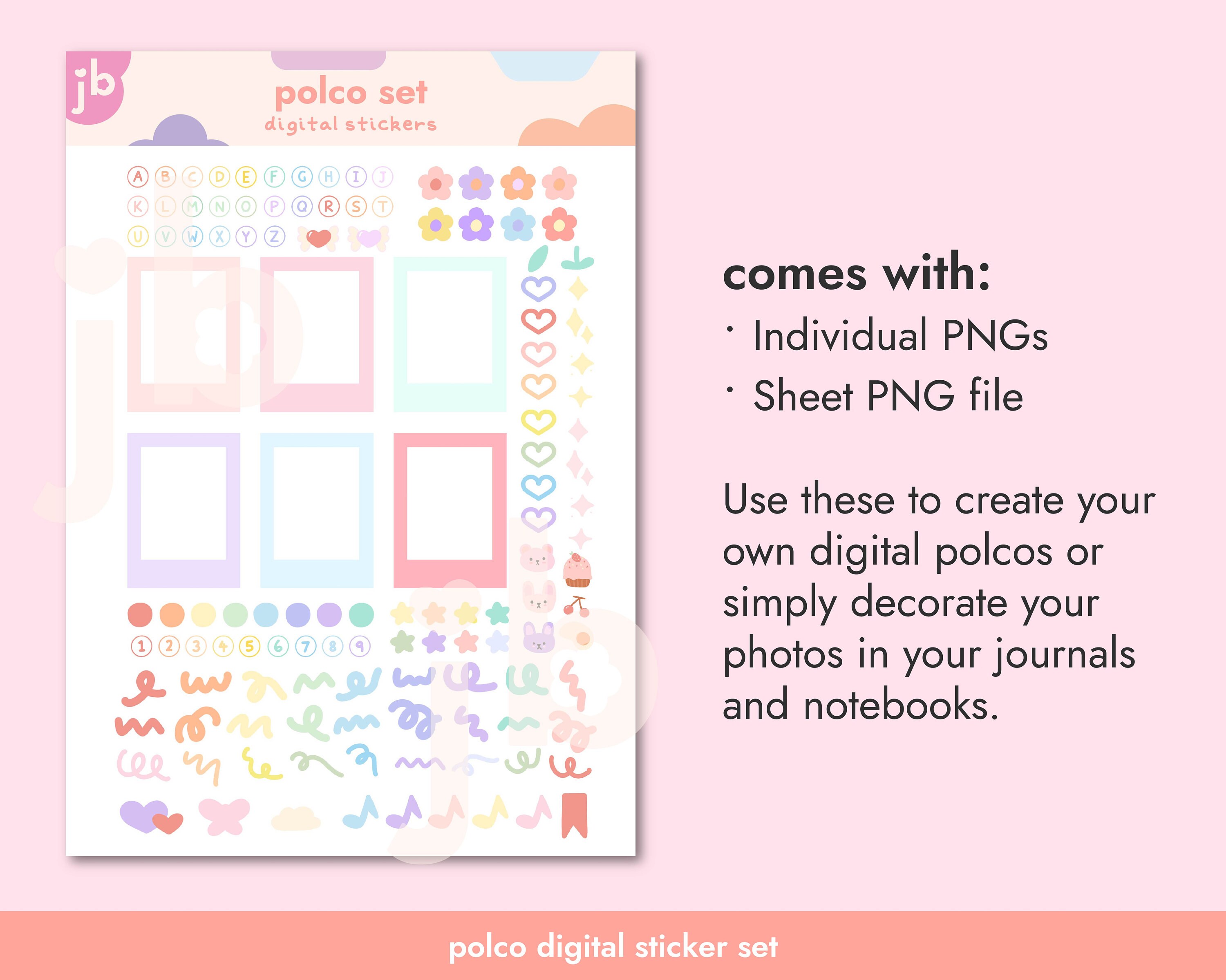 polco digital sticker set toploader decoration 128 digital