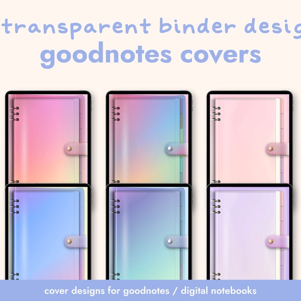 Goodnotes Covers for Digital Notebook PVC Binder Design for School Subject Covers in Cute Korean Style Digital Journal Cover