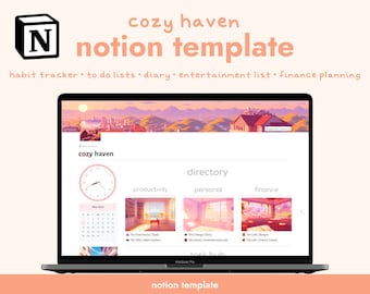 Notion Template for Productivity Easy to use Notion Template for Habit Tracker with Cute Notion Theme for Beginners