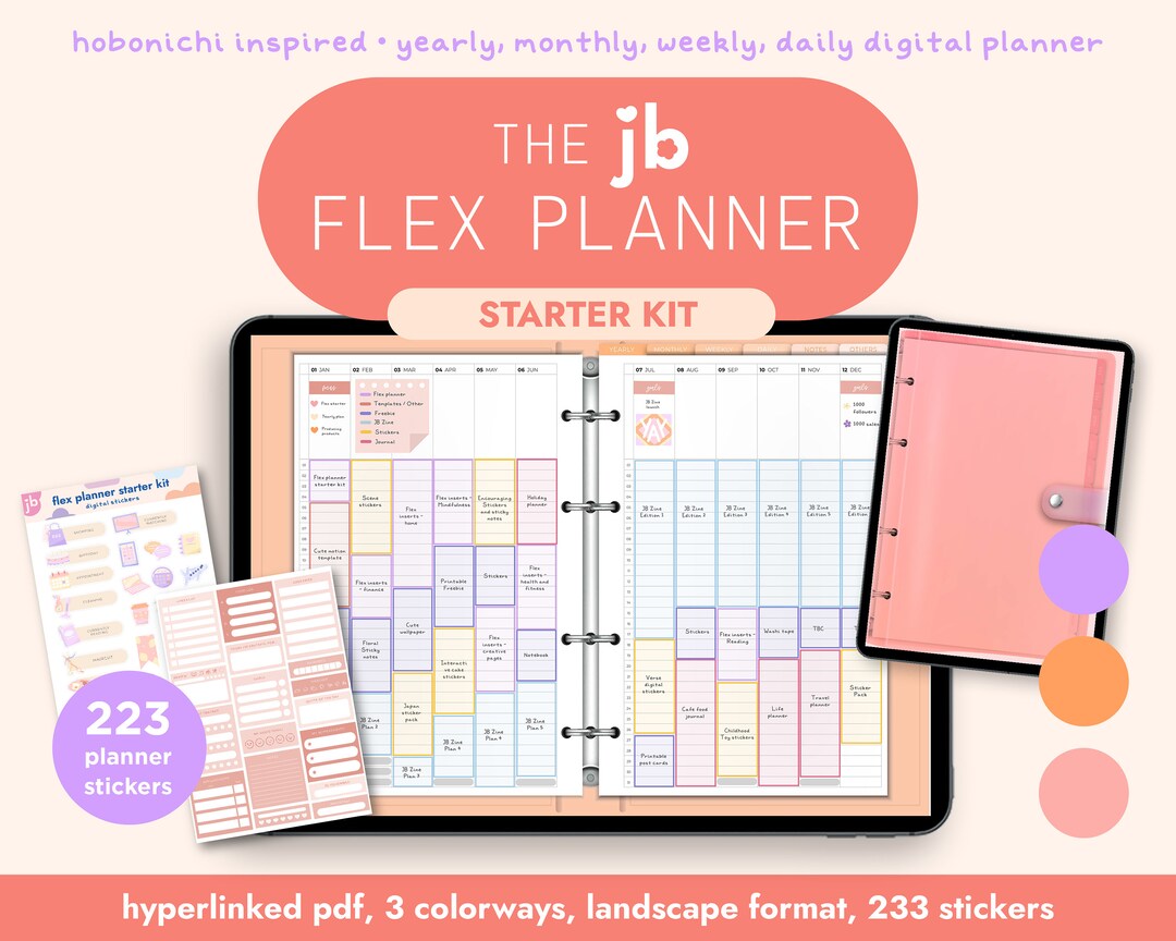 Digital Planner Hobonichi Layout Planner for Goodnotes Flexible Planner ...