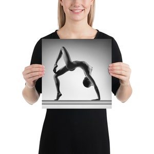 Nude Woman Doing Backflip Fine Art No8 Black & White Luster Photo Print