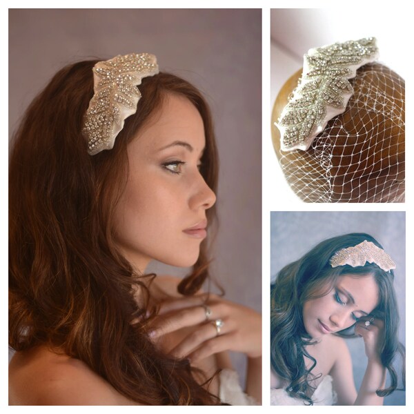 birdcage headpiece wedding
