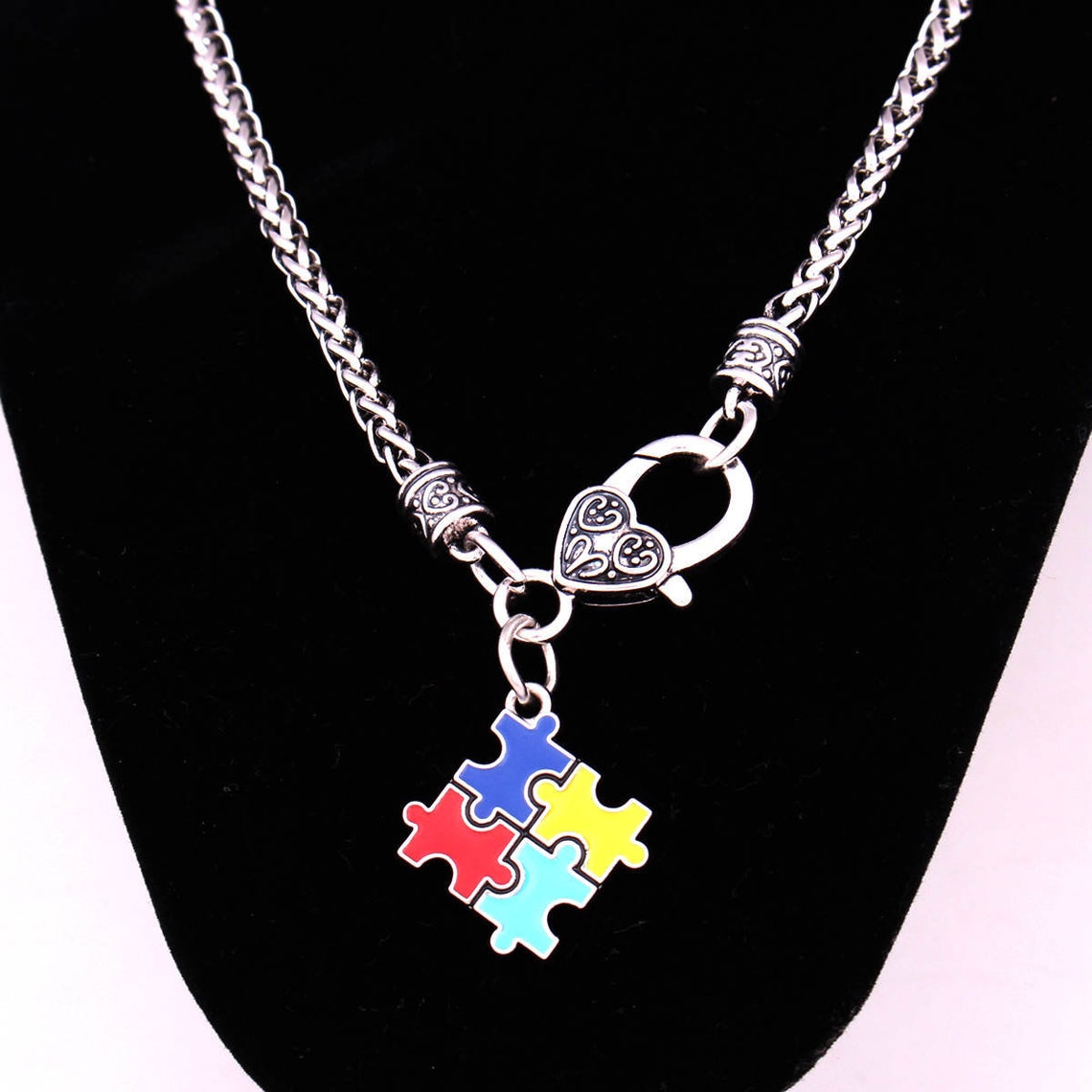 Autism Awareness Necklace Etsy