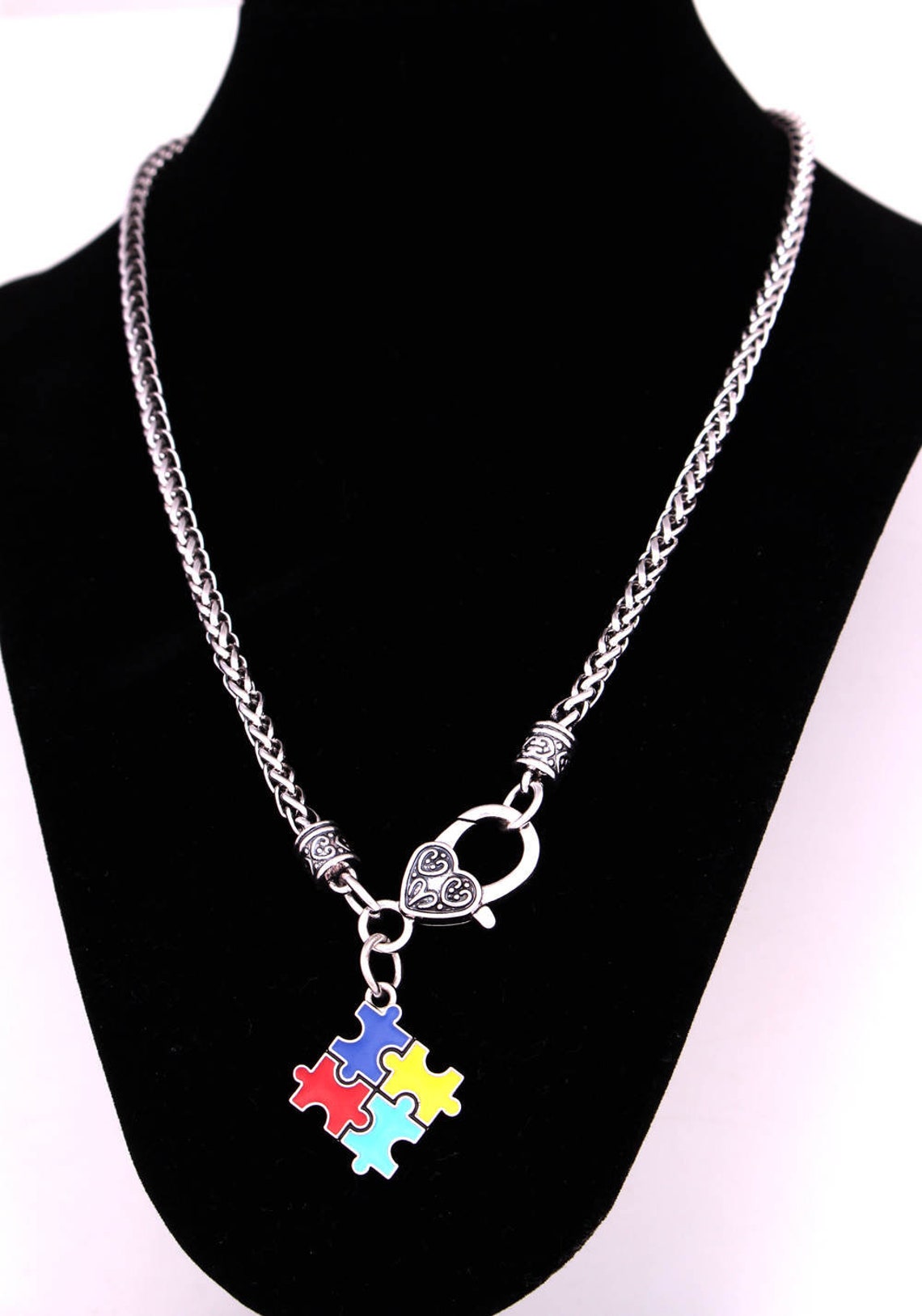 Autism Awareness Necklace Etsy