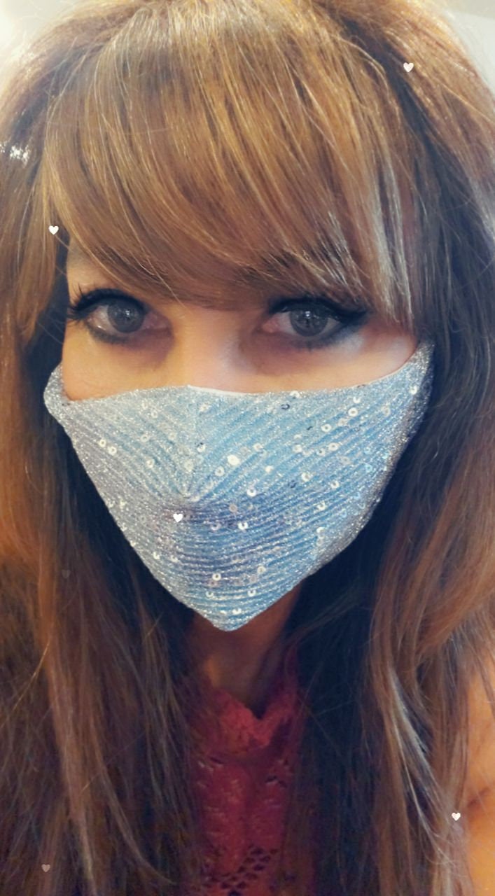 Sequin face maskbreathablewashableadjustableusaFree Etsy