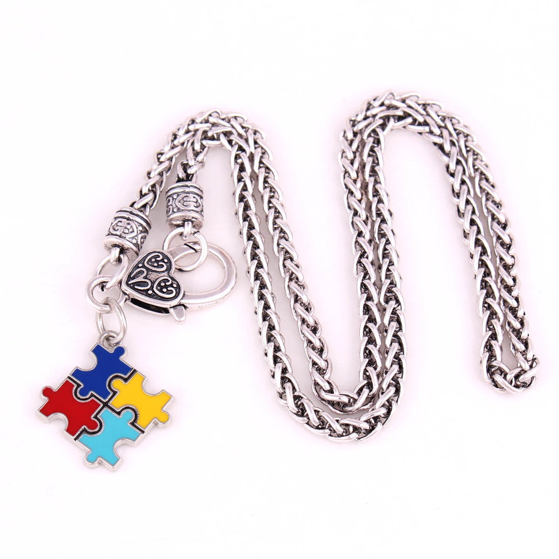Autism Awareness Necklace Etsy