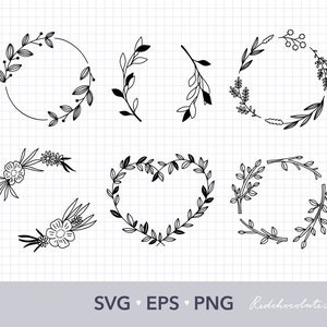 Floral Wreath SVG, Roses, Floral Frame Graphic by wanchana365 · Creative  Fabrica