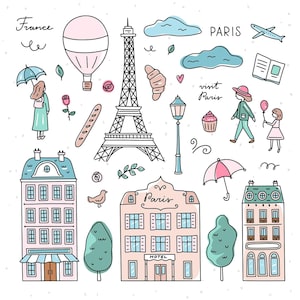 Paris clipart, France Clipart, Travel clipart, Paris clip art png files