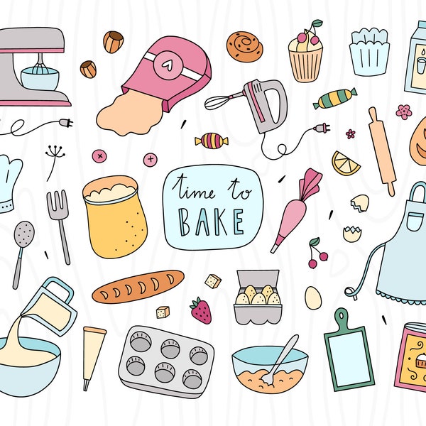 Bakery clipart, Baking supplies png, Baking clipart, Cooking clipart, Food graphics, Kitchen clipart