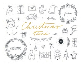 Julklotter, Semesterclipart, Julclipart, Vinterklotter, Julgrafik