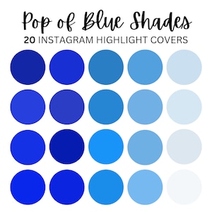 20 Pop of Blue Instagram Highlight Covers, Blue Instagram, Highlights Instagram, Blogger, Travel, Influencer, Aesthetic Instagram