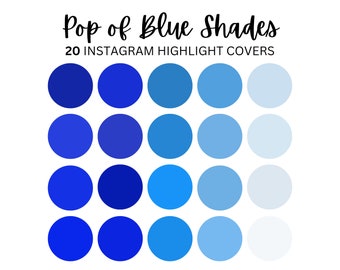 20 Pop of Blue Instagram Highlight Covers, Blue Instagram, Highlights Instagram, Blogger, Travel, Influencer, Aesthetic Instagram