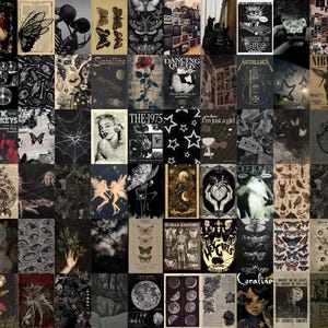 100 Fairy Grunge Wall Collage Kit Aesthetic Grunge Room Decor Vintage Posters Fairy Grunge Posters Dark Grunge Wall Art (Digital Download)