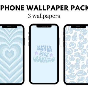 Danish Pastel Blue iPhone Wallpaper, Danish iPhone Wallpaper, Danish Aesthetic Wallpaper, Danish Pastel Wallpaper (DIGITAL DOWNLOAD) 3 PCS