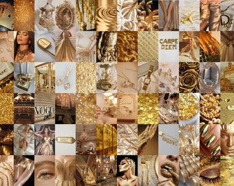 100 Gold Luxury Collage Kit, Gold Wall Collage, Gold Aesthetic Prints, Gold Photo  Collage Prints, Luxury Wall Collage digital Download - Etsy