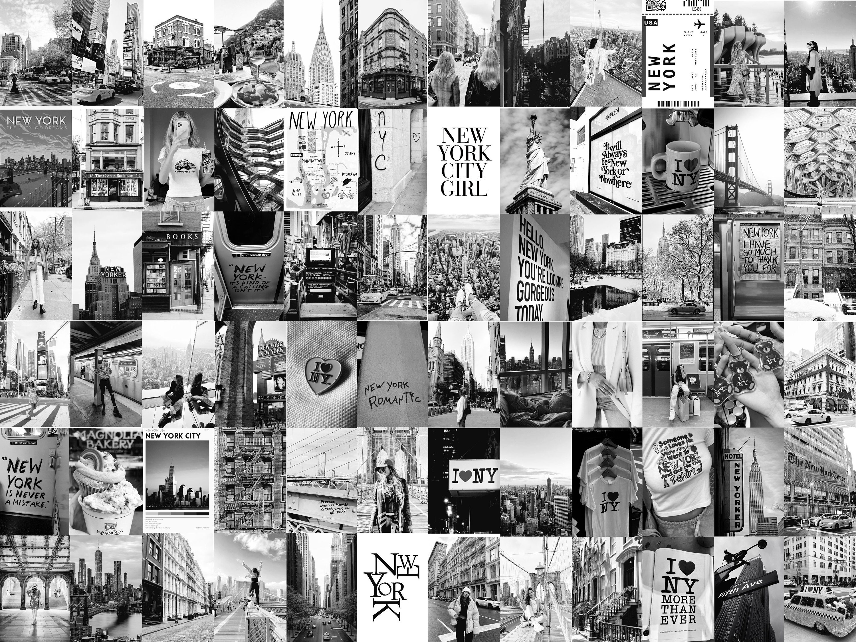 New York Wall Collage - Etsy | Bilder