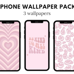 Danish Pastel Pink iPhone Wallpaper, Danish iPhone Wallpaper, Danish Aesthetic Wallpaper, Pink Pastel Wallpaper (DIGITAL DOWNLOAD) 3 PCS