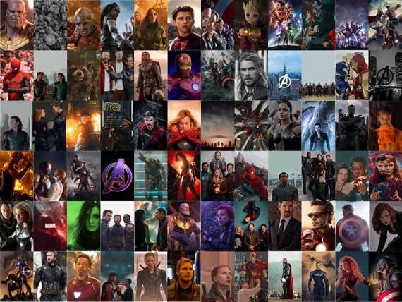 100 Avengers Wall Collage Kit, Marvel Aesthetic Photo Collage Prints  Avengers Super Hero Pictures Decor digital Download 
